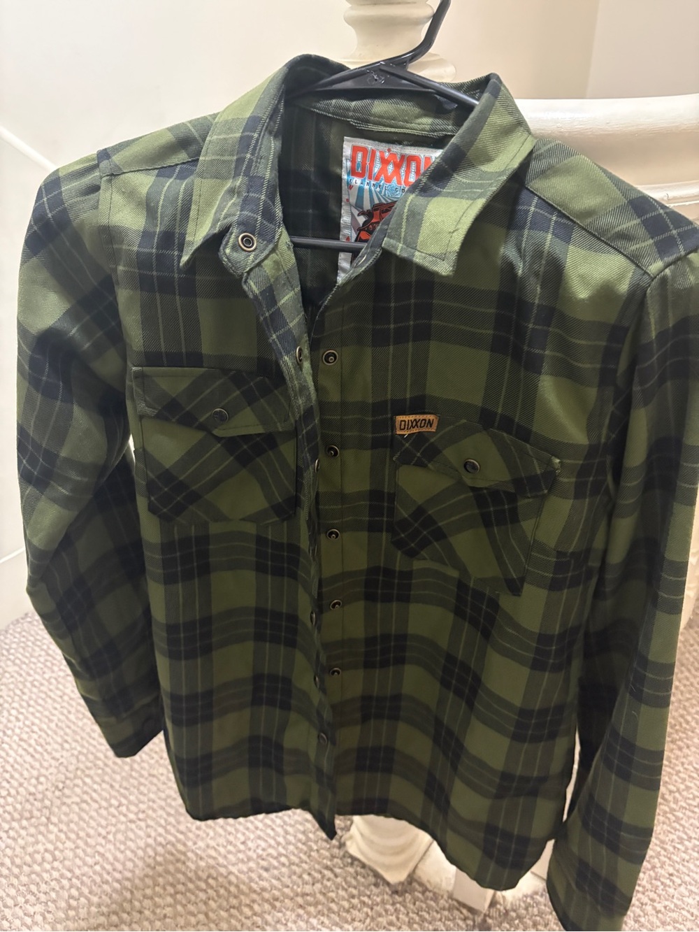DIXXON Green and Black Plaid Button-Down Shirt